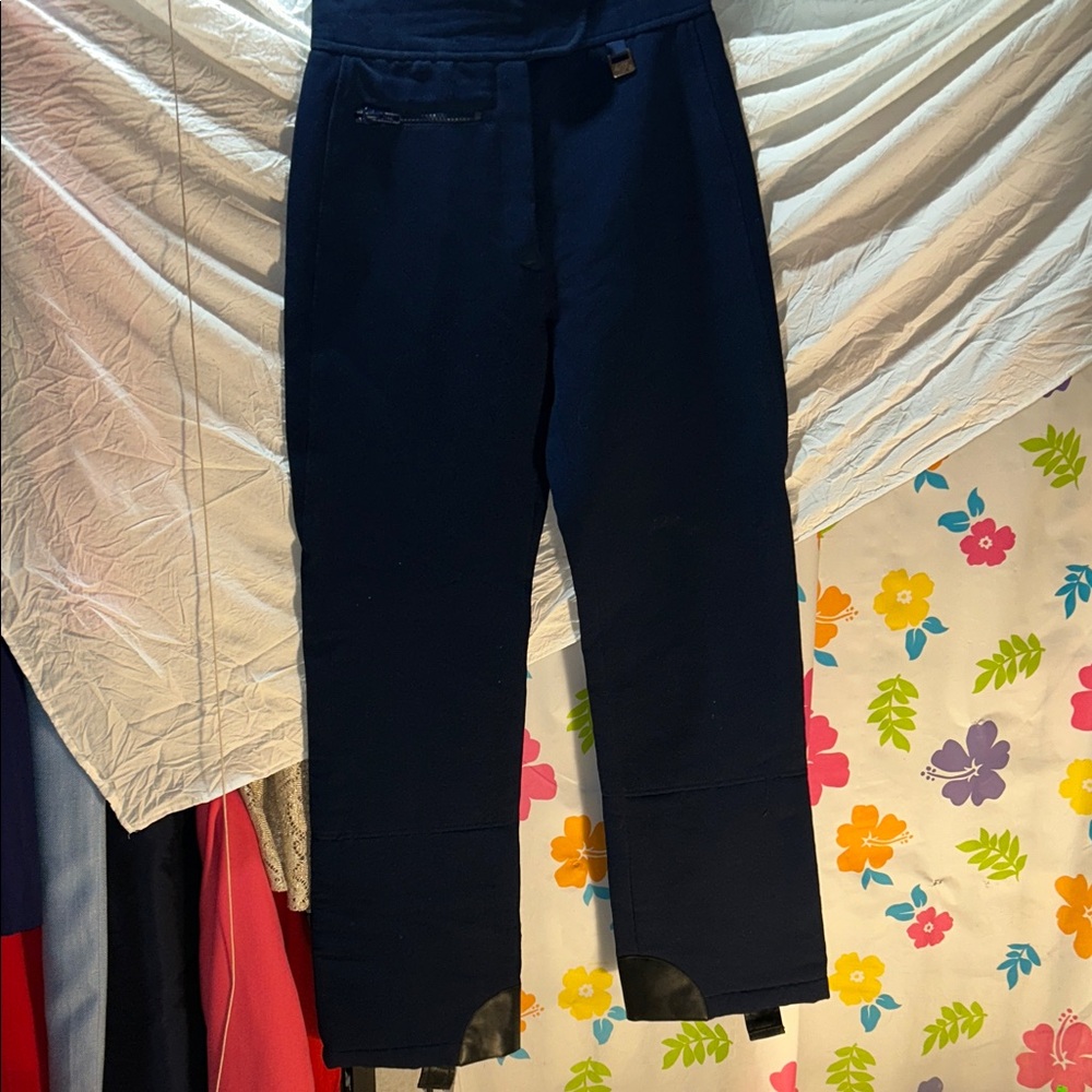 VINTAGE Sportcaster Dark Blue Ski Pants with Reinforced Knees size 10